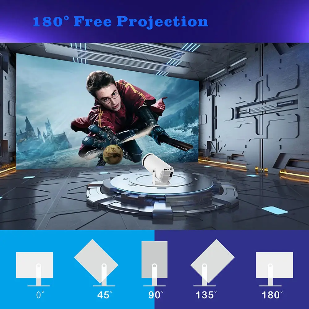 2024 new arrival Android 11 Projector Portable Mini High Brightness 720p Support FHD Mini Home LCD Projector home theatre system