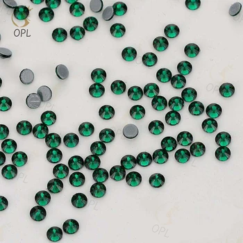 OPL Emerald Glass HotFix Rhinestones - Elegant & Long-Lasting Decorative Stones for Crafts & Apparel