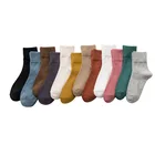 Soft Socks China Manufacturer Novelty Soft Solid Color Cotton Women Socks Sleeping Floor Socks