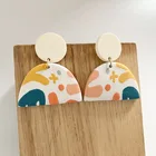Earrings Stud Flower Jewelry Poly White Premium Cutters Kit Rainbow Handmade Polymer Clay Earrings