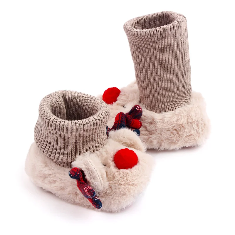 New Arrival 2022 Christmas Style Baby Toddler Infant Newborn Shoes Booties supplier