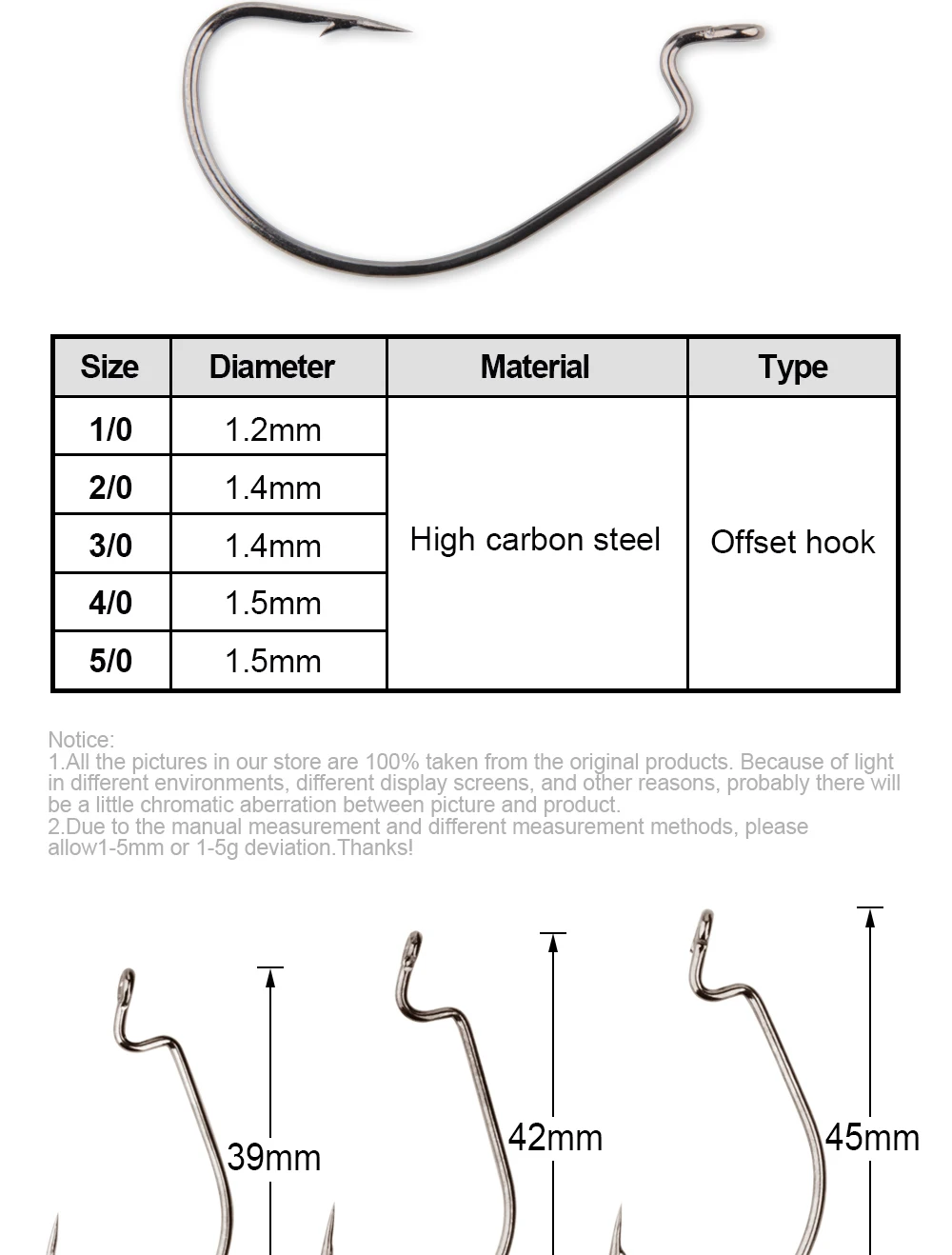 Ocean Cat Stainless Steel Octopus Circle Fishing Hooks - Barbed Offset  Point, Sizes 4/0 To 10/0, 10-Pack For Saltwater/Freshwater Offset Point Barbed  Hooks 10pcs