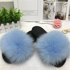 Fox Factory Price Women's Fox Fur Slides Ready To Ship