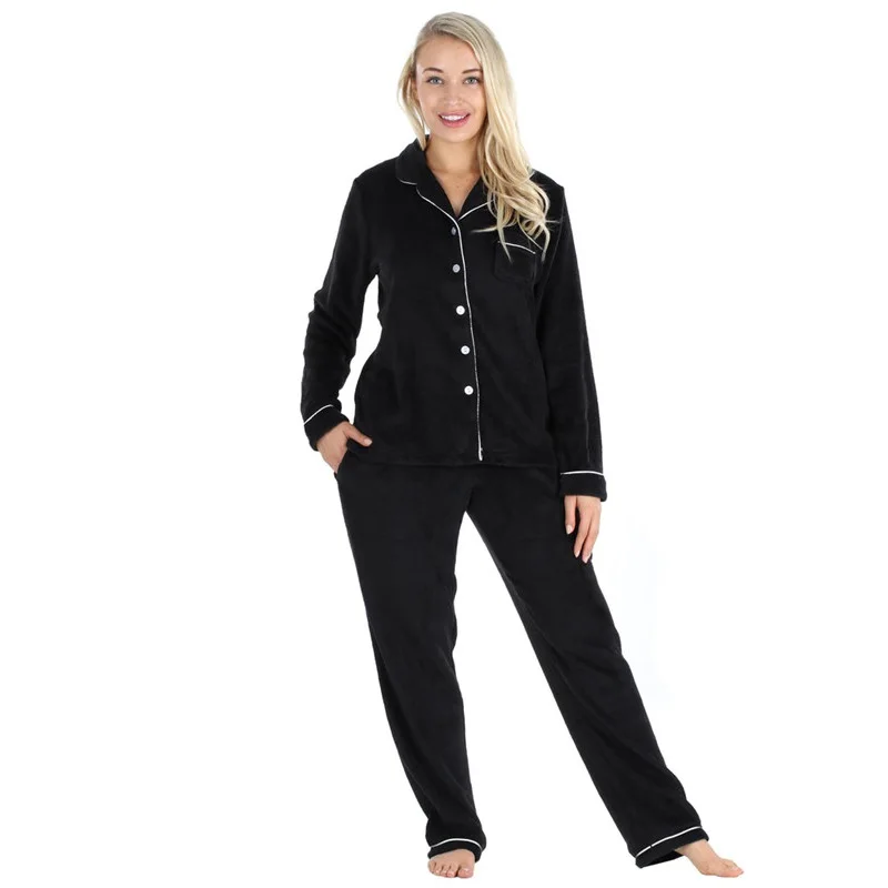 wholesale custom pajamas long sleeves womens sleepwear pajamas
