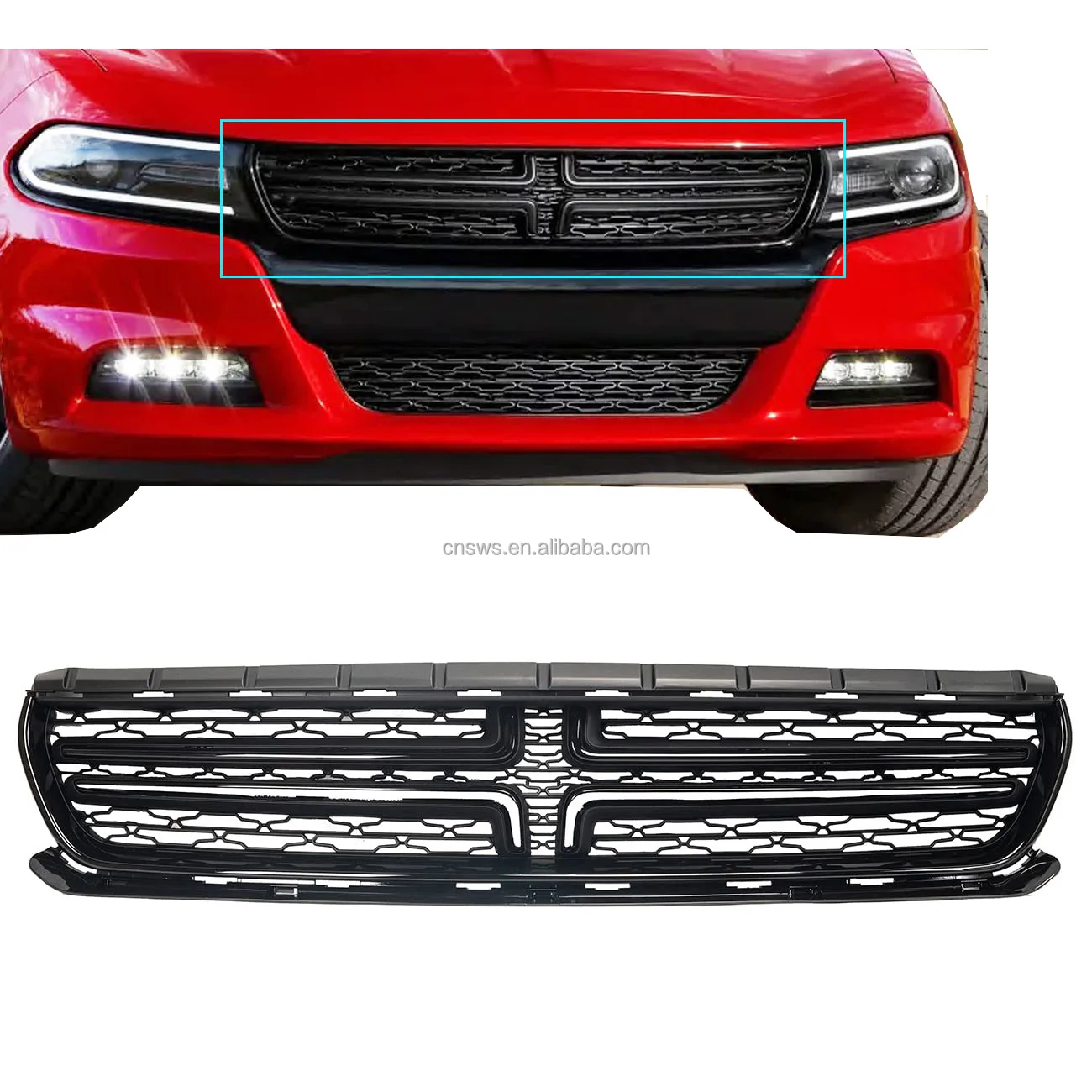 product hoge kwaliteit chroom en zwart front grille assy 5pp34sz7ab voor dodge charger 2015-35