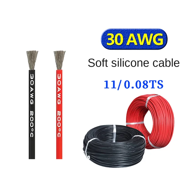 High-Temperature Resistant 30AWG Extra Soft Silicone Wire High Quality Connector Accessories