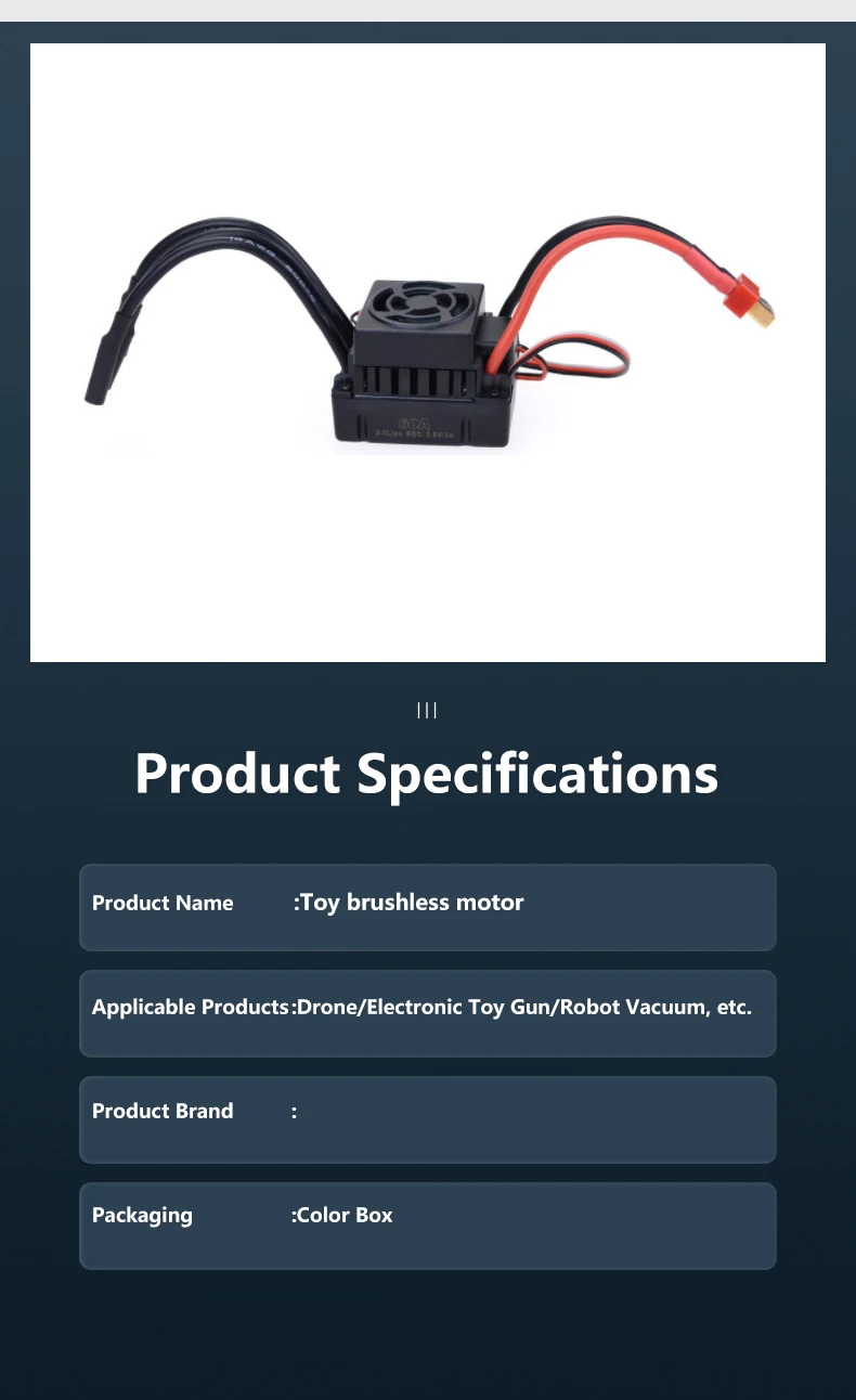 Brushless Motor, 3650, ESC, 45A, 60A - detail 6