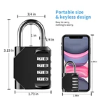 Square High Quality Cheap 1 Pack Colorful Waterproof School Gym Cabel Combination Locker Padlocks