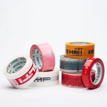 Custom printed clear plastic wrap tapes with logo shipping Carton Sealing Packing Tape
