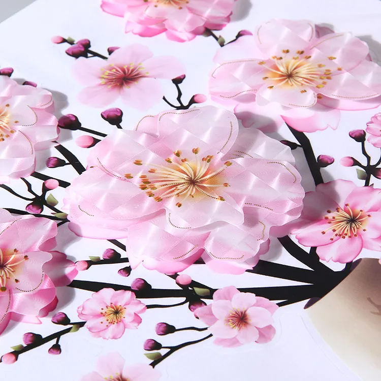 3D Adhesive Flowers Simulation Rose Flower Sticker 4 3D Simulation Vase Bedroom Room Wall Gilding Decorative Wall Stickers Simulation Vase Wall Sticker Waterproof Self-Adhesive