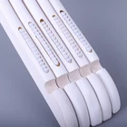 Coat Hanger Wooden Clothes Hanger Luxury Pearl Nickel Hook Wash White Wooden Coat Hanger For Clothes