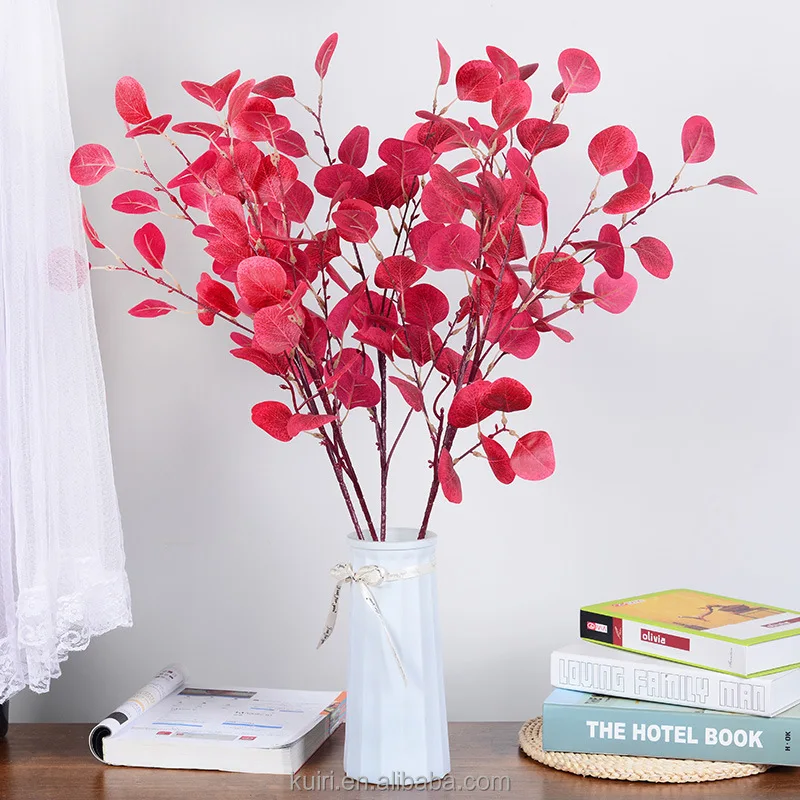 2024 Artificial Leaf Eucalyptus Artificial Leaves For Wedding Decor