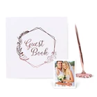 Wedding Book Custom Size Hardcover Wedding Book Heart Printed Blank Wedding Guest Book
