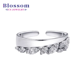 Blossom CS Jewelry Hot Selling 925 Sterling Silver Wedding 3A Zircon Engagement Rings Fine Jewelry For Women