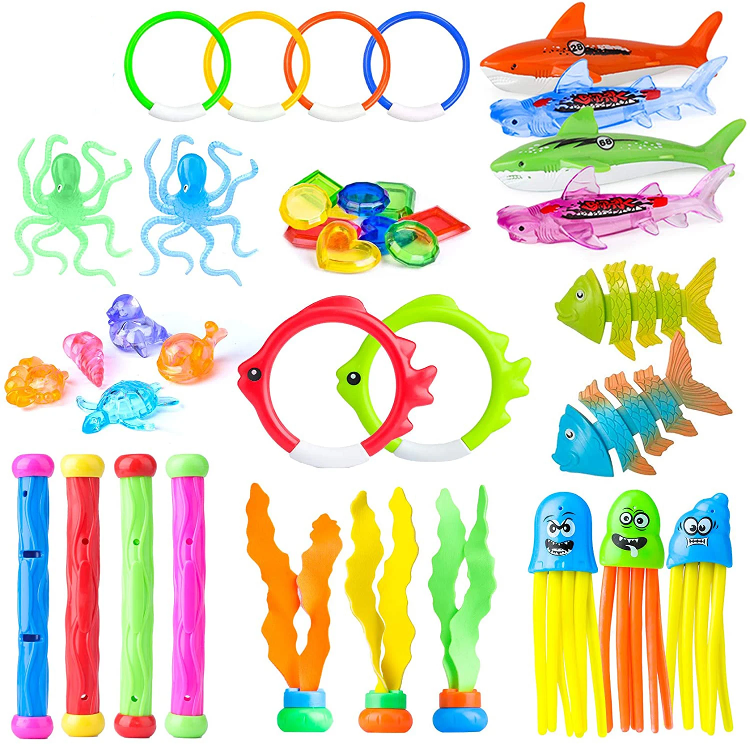 Factory Direct Sale Underwater Swimming Pool Diving Toy Dolphin Diamond