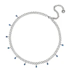 Jewellery Silver 2021 Fashion Women Jewellery Silver And Gold Luxurious Pendant Chain Necklaces With Artificial Gemstones