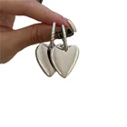 Hoops 925 Sterling Silver Needle Korean Exaggerated Love Hoops Earrings