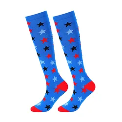 New Arrival 20-30 Mmhg Nurse Socks Medical for Women Colorful Nylon Sports Cycling Compression Socks Summer Casual Print Pattern
