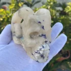 Hand Factory Direct Selling Natural High Quality Crystal Fluorite Hand Carved Skull Decoration Gift Healing