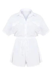 white plus sizes jacket summer pajamas two piece outfit robe blazer dress women linen button down shirt in women clothing
