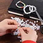 Bead Acrylic Beads 66883 Multi Color Square Diy Bead Set Acrylic Alphabet Letter Beads Kits For Jewelry Making
