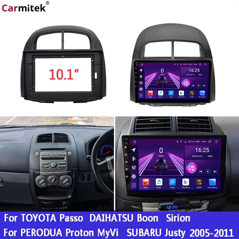 Carmitek 2 Din Radio Fascia For Toyota Passo Daihatsu Boon Sirion