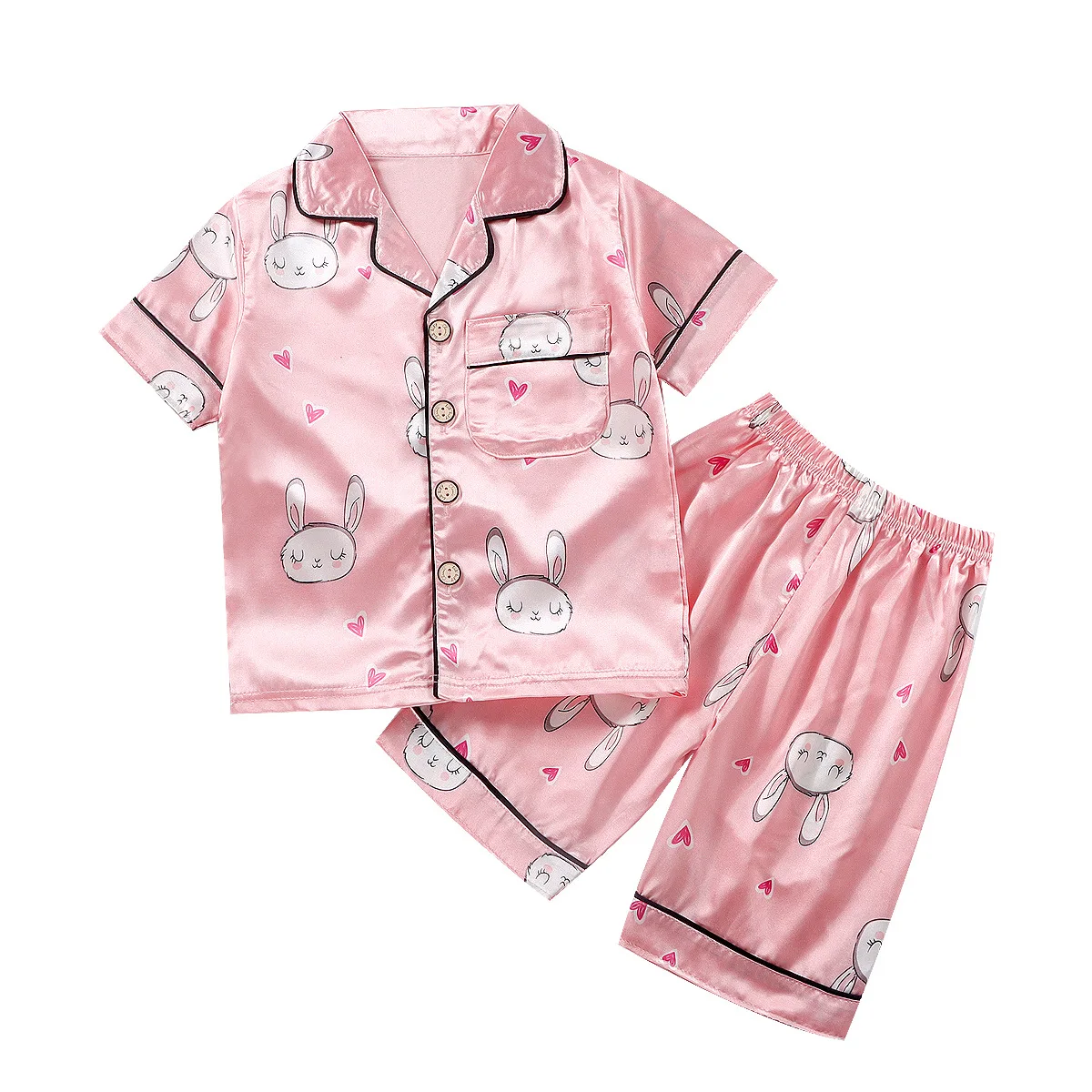 Casual Long Sleeve Winter Knitted Pajamas Baby Kids Girls Sleepwear Spring Pyjamas 2 Pieces