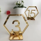 Gold Wedding Gold Acrylic Table Number Laser Cut Table Numbers Wedding Decoration Table Number Holders Restaurant