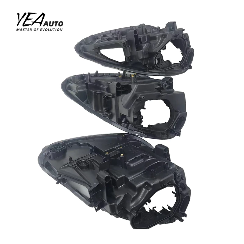 product replacement car xenon led headlight black housing back base for porsche cayenne headlamp back base 2015 2017-3