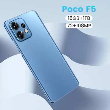 Original Global Version POCO F5 5G Phone 64MP Camera 16GB+1TB Dual SIM Support Google Play POCO F5 SmartPhone