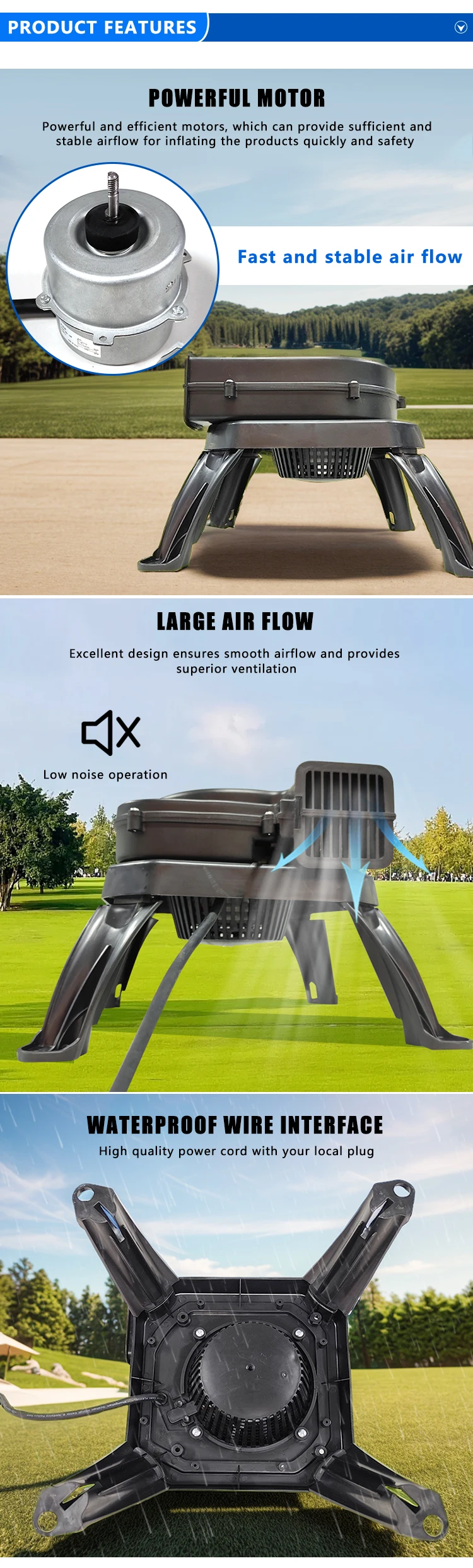 Centrifugal Air Blower, Waterproof, 110W - detail 8