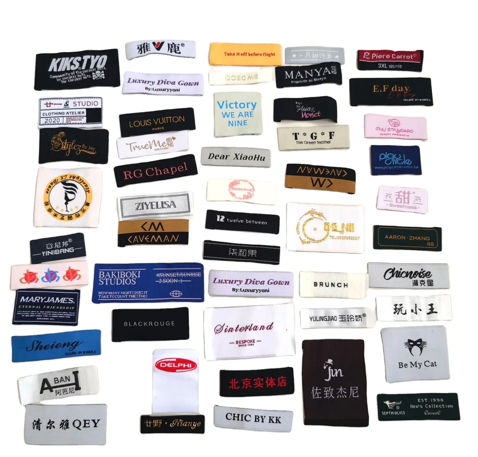 Printed Designer Kids Clothing Labels - Woven-Printed-Garment-Labels, Woven  Labels UK, Custom Woven Clothing Labels, Designer Labels, Cotton Labels,  Care Labels