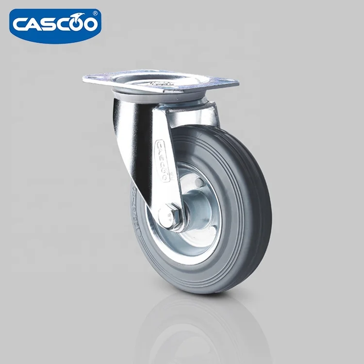 CASCOO 125 37 5 50 Solid Rubber Wheel For Trolley Swivel Caster View