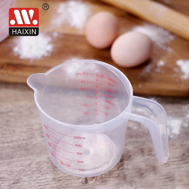 Food Grade 250/500/1000ml 3PCS Jug Pour Spout Kitchen Baking Tool Plastic Measuring Cup set With Graduated