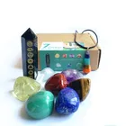 Obsidian Set Wholesale 7 Chakra Stone And 7 Chakra Necklace Obsidian Point Set With Box For Gift