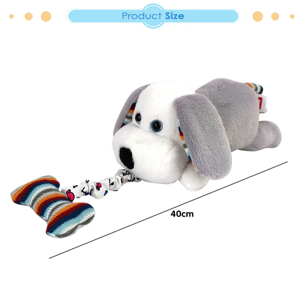 New Arrivals 2023 Safety Materials Pull Line Musical Baby Dog Soothing Toy Plush Toys Customize Stuffed Animal Toy