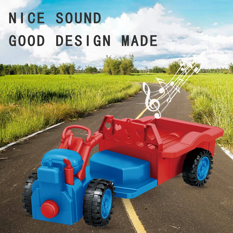 Four Channel Drive Tractor Car Toys 4wd Rc Farmer Truck Remote Control Tractor Toy with Sound and Carriage