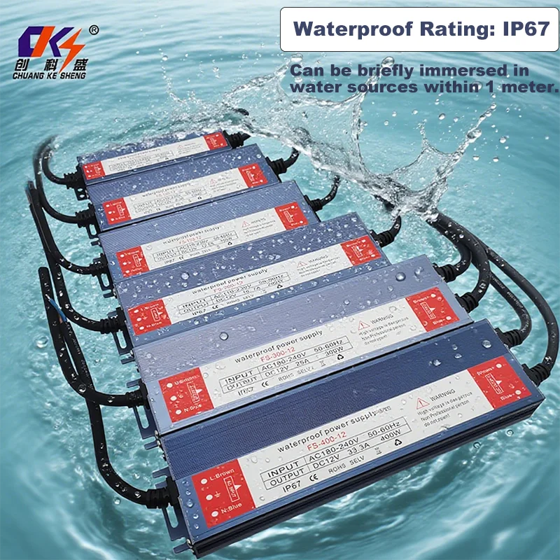 product cks 12v ip67 waterproof power supply series 5a 83a 125a 167a 25a 333a ac to dc60w 400w aluminium transformer for outdoor led-1