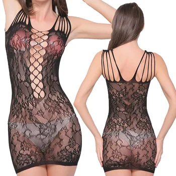NY-0530 New Amazon Hot Sales Transparent Women Sexy Lingerie Nude Dress