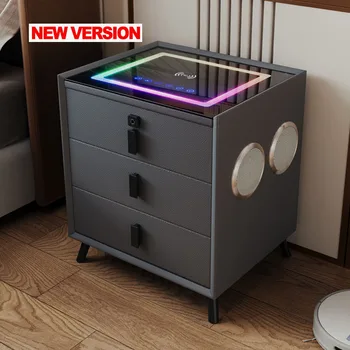 Smart Nightstand Usb Wireless Charger Touch Sensing Led Light Speaker