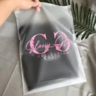 Bags Custom Matte/Frosted Biodegradable Plastic Packaging Zipper Bags T Shirt Swimwear Zip Lock Clothing Bags With Logo