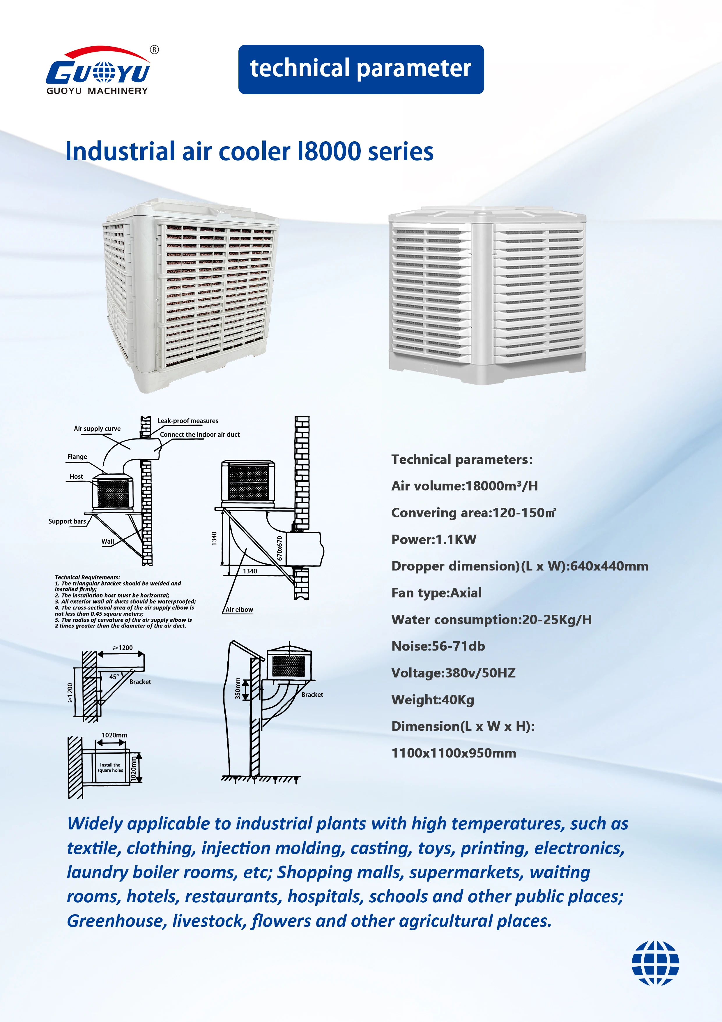 Evaporative Portable Air Cooler, 1100W-4000W - detail 16