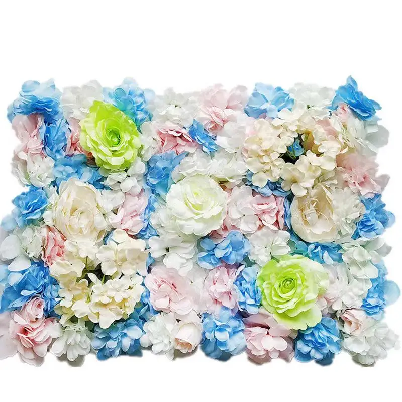Environmental Friendly  Materials Custom Style Wedding Artificial Silk Flower Wall Panel Backdrop Preserved Rose Flowers