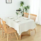 Linen Table Fast Delivery Solid Color Faux Linen Rectangle Table Cloth For Home Decoration