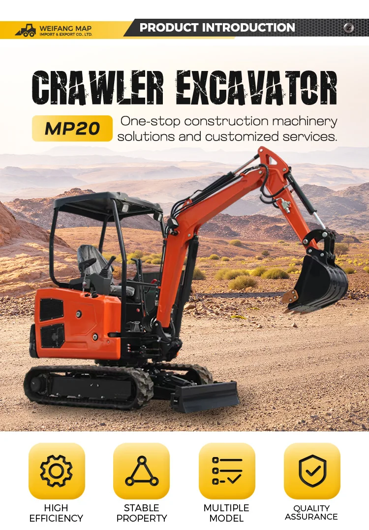 Mini Crawler Excavator 2 Ton Map20 Crawler Digger Mini Crawler