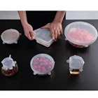 Silicone Set Silicone 6 Pack Silicone Lids Set Useful Flexible Stretch Silicone Lid For Keep Food Fresh