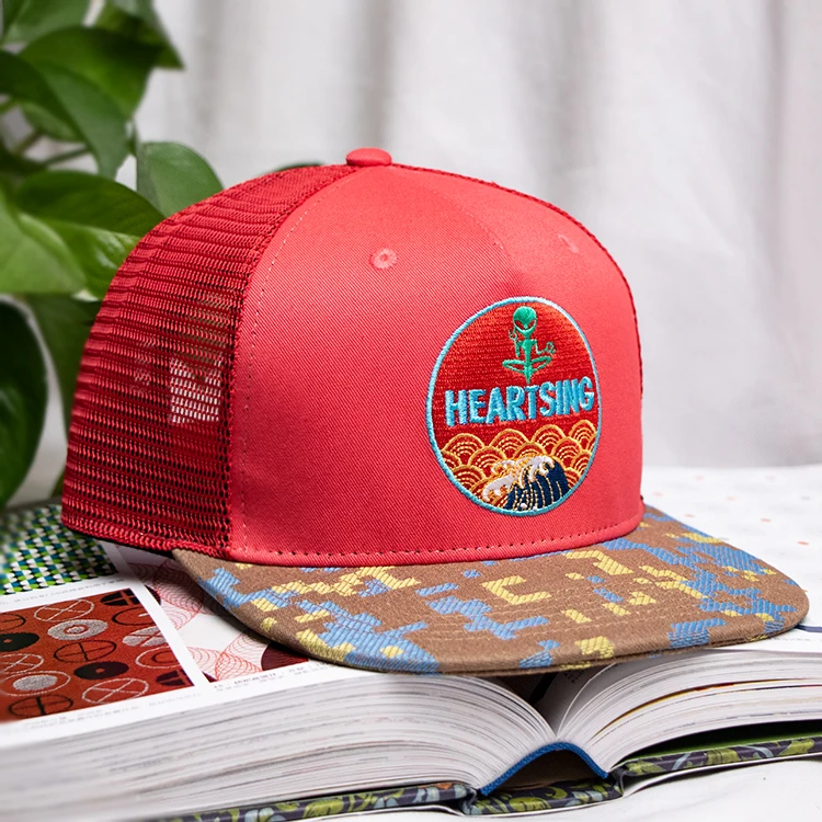 Panel Trucker Hat,Trucker Hat Flat Brim 