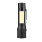Rechargeable Hand Torch Outdoor Camping Mini Portable T6 Led COB Sidelight Keychain Light Rechargeable Hand Torch Light