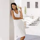 Sleepwear New Fashion Custom OEM/ODM Embroidery Logo Women Sleepwear Plus Size V-Neck Bamboo Nightdress For Women
