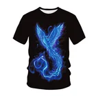 Clothes High Quality Service 3d-printing Anime Black Men's Round Neck T-shirts Clothes